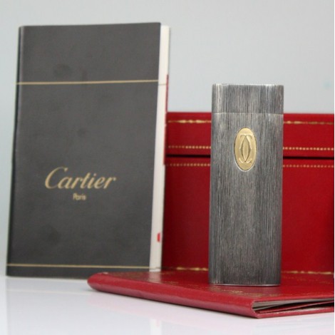 set: bricheta Les Must de Cartier . argint & aur. unicat. cca 1980